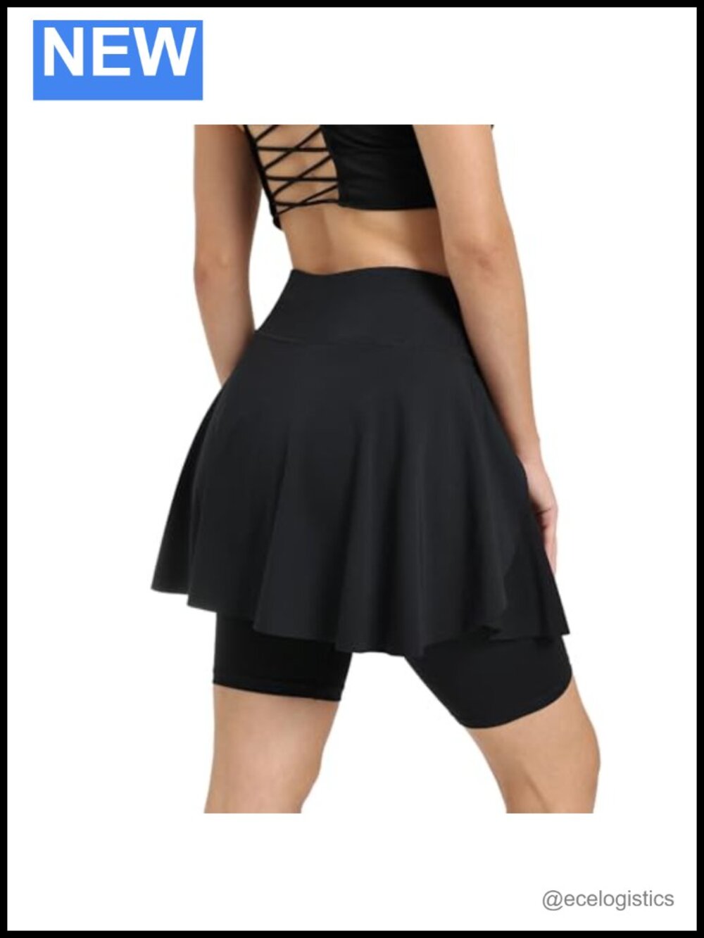 Women Athletic Skort with Pockets, Knee-Length Skirt Shorts
